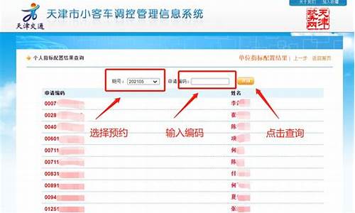 天津小汽车摇号查询结果查询,天津小汽车摇号查询结果